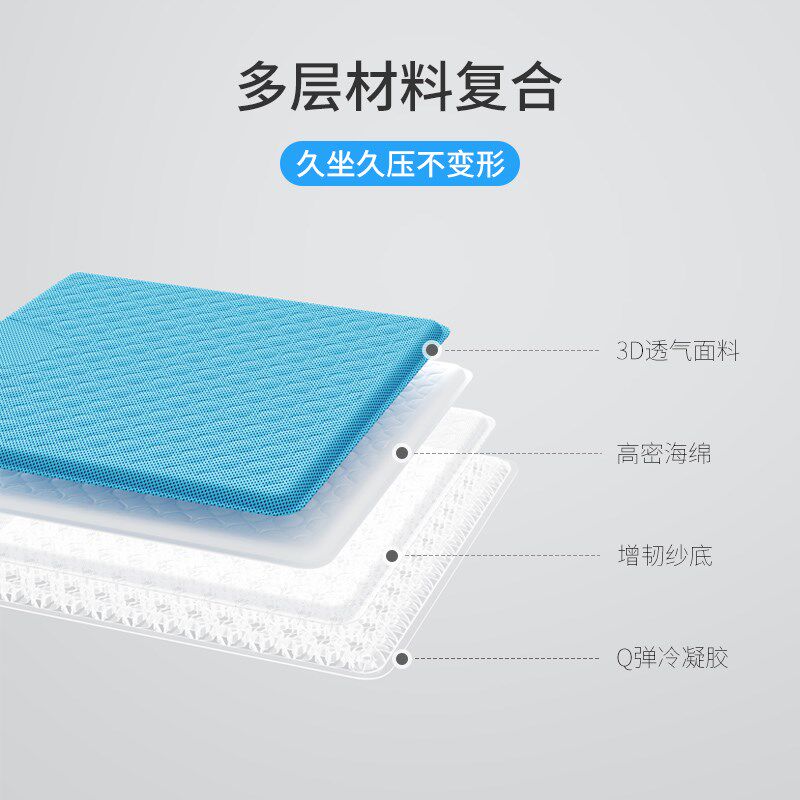 汽坐垫夏季冰丝透气减压凉垫凝胶凉席座垫用座椅垫