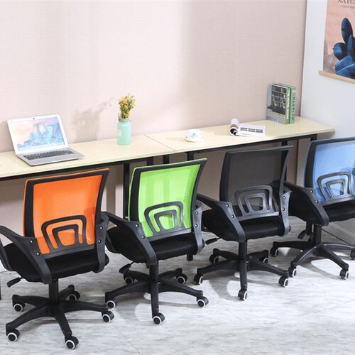 黑色网布电脑椅职员会议办公舒适升降学生宿舍椅