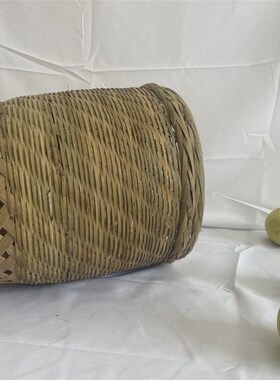纯手工竹编传统烤火取暖老式火子广西老黄竹手工取暖火炉煮茶