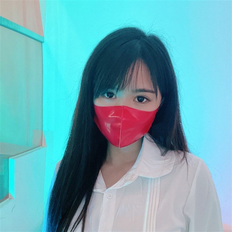 研樂社 窒息蒙面恋物癖漆皮哑光乳胶氨立体剪裁口罩