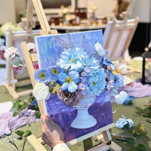 母亲节DIY油画材料包蓝花束