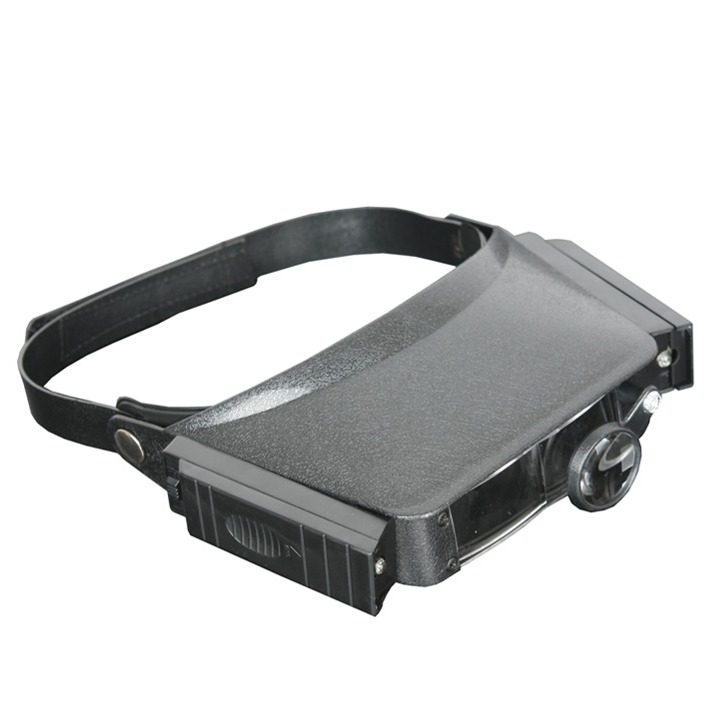 带灯维修阅读专用头戴式放大镜4组镜片便携头盔放大镜