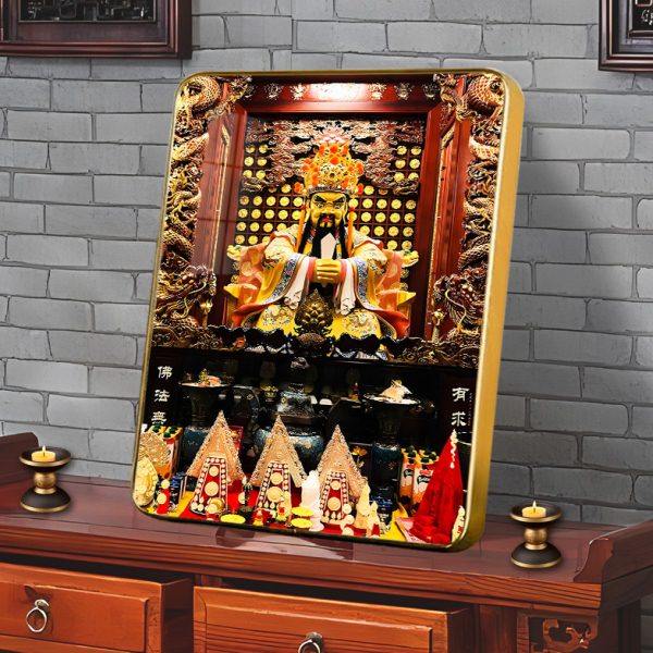 龙五爷画像摆件五爷广济龙王佛菩萨龙王神像财神图结缘供奉挂画