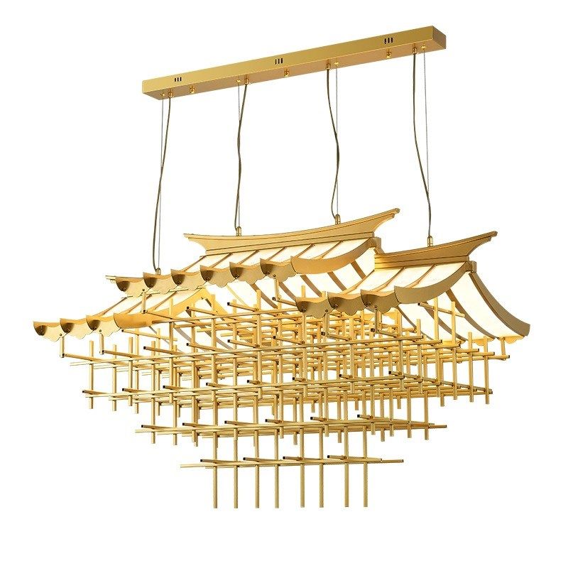中式房子宫殿吊灯鸟巢式实木仿古建筑屋檐民宿茶室会所吧台灯,家装灯饰光源,客厅吊灯,淘宝优惠券,粉丝福利购,淘宝优惠卷