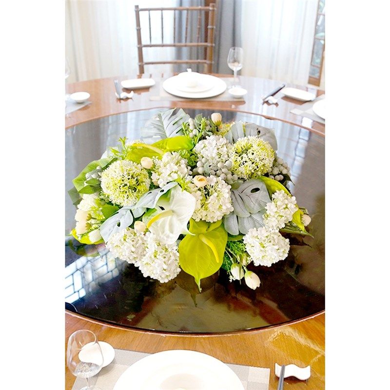 大餐桌仿真酒店圆形摆台装饰桌面转盘假摆设艺,家居饰品,仿真花/假花,淘宝优惠券,粉丝福利购,淘宝优惠卷