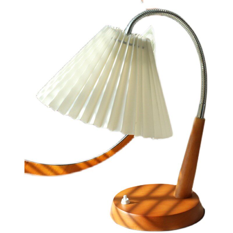 中古实木法式复古氛围灯实木台灯床头书房看书学习宿舍