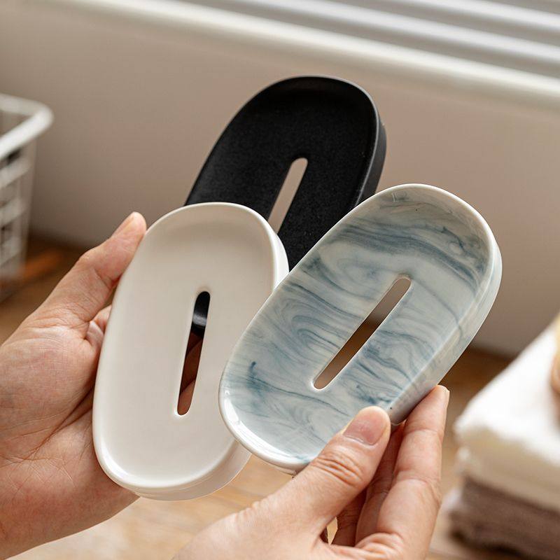 香皂和肥皂盒风陶瓷香皂盒酒店民宿洗手台面肥皂盒级感沥水