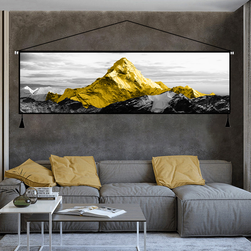 北欧飞鸟与鹿客厅装饰画沙t发布艺挂毯背景墙壁画玄关床头挂画定图片