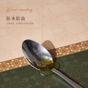 洛美丹顿皮革桌垫防水防油复古桌布免洗防烫桌面垫餐桌垫茶几台布