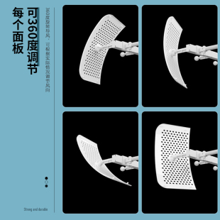 挡风板遮风板风管出风口格栅挡板防直吹导风罩通用