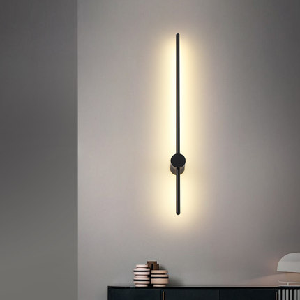 极简线条壁灯现代卧室床头灯led长条客厅电视背景墙壁过道灯