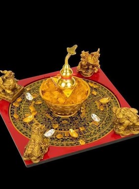 铜五宝阵龙龟大象麒麟葫芦貔貅罗盘五行阵装饰家居办公室摆视