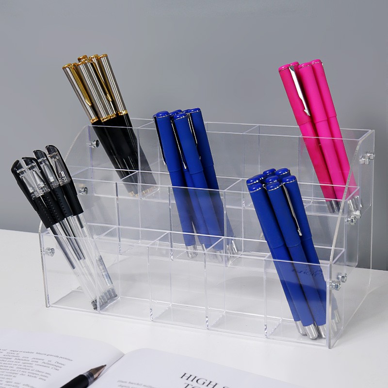 超市笔架亚克力笔展示架文具店笔架铅笔中性笔圆珠笔收纳盒陈列架