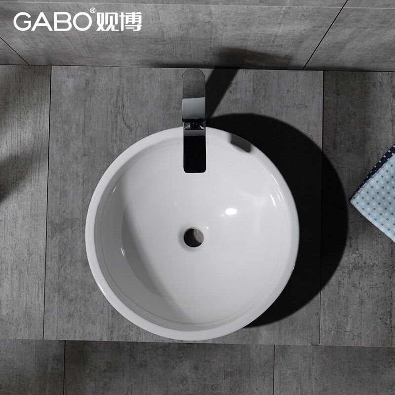 QC陶瓷半嵌入式洗脸盆 个性创意洗脸盆 洗手台盆 洗面盆5观博