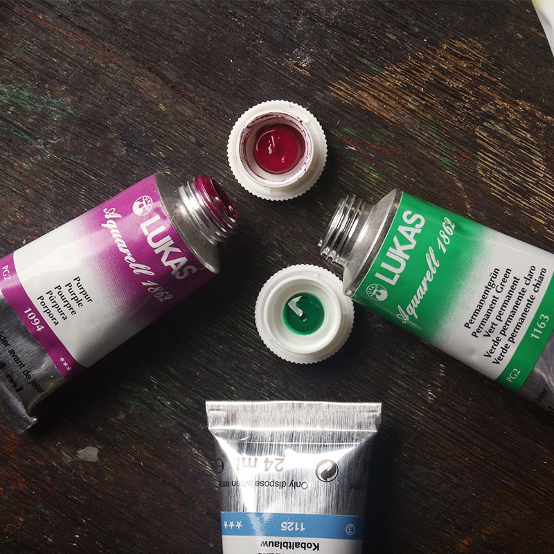 进口LUKS卢卡斯水彩颜料182艺术家级膏状管装M级2ml单支