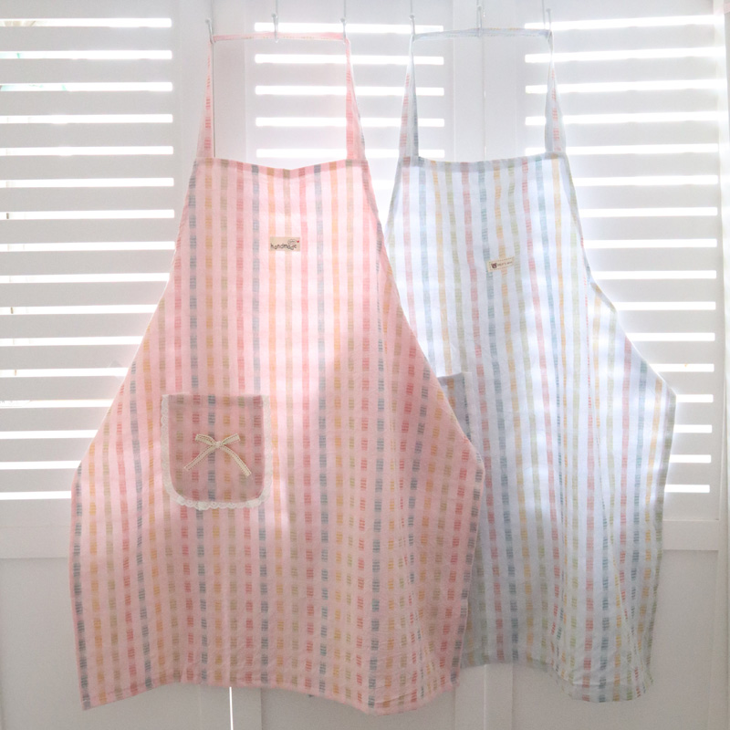 韩式围裙新款in复古文艺围裙花店美甲工作服女夏季透气家用做饭