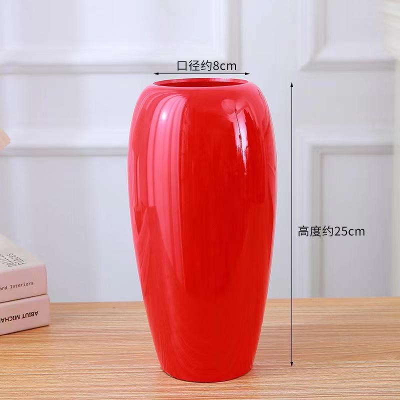 银柳真花鲜枝欧式陶瓷花瓶摆件玄关客厅桌面插花干花冬青红果专用