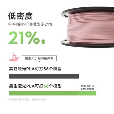易生eUN Mtte哑光D打印机耗材FDM材料 高韧性支撑易剥离高速易打