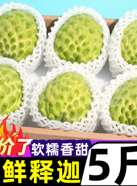 新鲜凤梨释迦果5斤当季牛奶大目释迦番荔枝佛头摩尼果林檎整箱