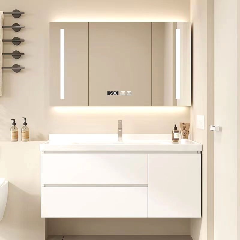 定制浴室柜78/88/98cm陶瓷一体盆洗手盆卫生间洗脸台盆柜