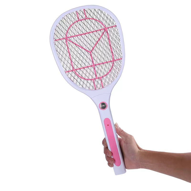 银丰Y95家用直插LED灯可充电式可拆换锂电池电蚊拍超强灭蚊苍蝇拍