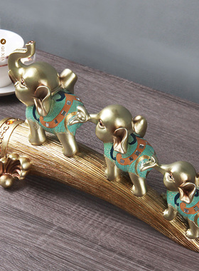 现代手绘大象玄关创意家居饰品酒柜客厅电视柜工艺品招财