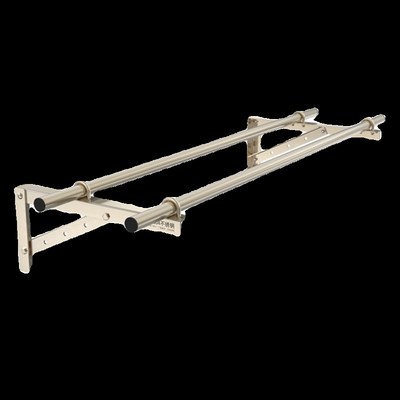 U阳台侧装固定式晾衣架挂晾衣杆晒衣架室外外墙挂衣杆