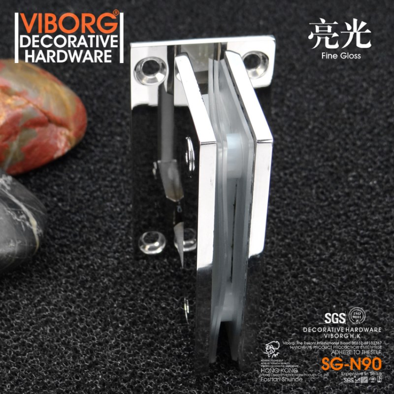 香港域堡 不锈钢无框玻璃门合页9度浴室夹淋浴房铰链折页