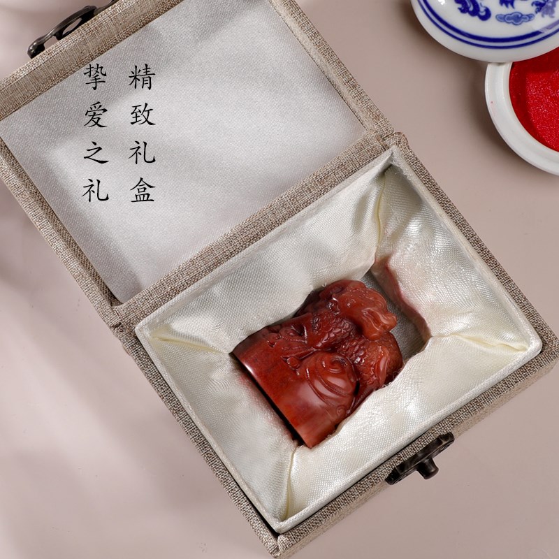 寿山石麒麟姓名印章定制篆刻藏书画落款个人名字随形盖章闲章