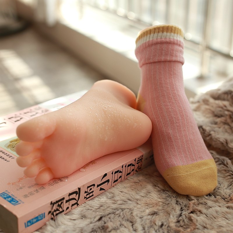 小脚丫假脚摸摸胸真人倒模美女小码脚仿真足模网店拍照丝袜H28码