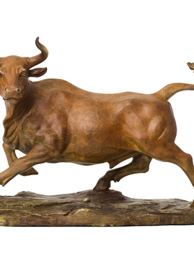 铜牛牛年吉祥物牛转乾坤客厅玄关酒柜工艺品乔迁店铺业礼品