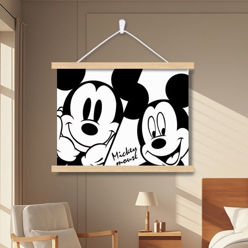 电表箱装饰画配遮挡挂画弱电闸盒新款米奇客厅墙壁挂轴画,家居饰品,现代装饰画,淘宝优惠券,粉丝福利购,淘宝优惠卷