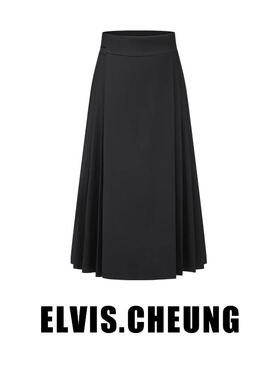 ELVIS.CHEUNG开运秋季新品极简新中式精纺绮绒毛边提花里马面裙