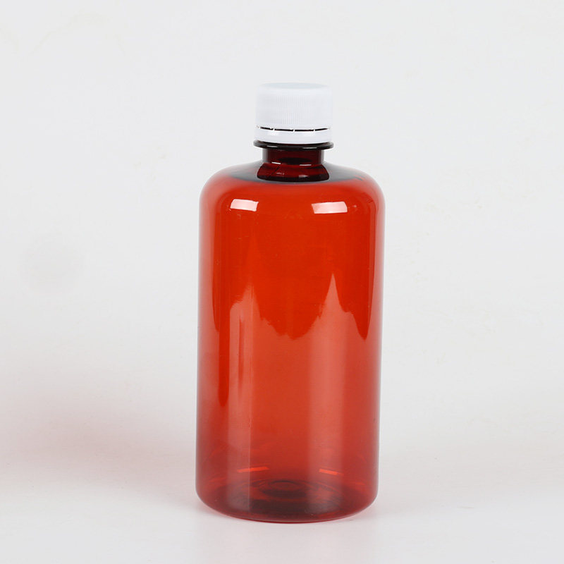 全塑料瓶 水剂瓶 瓶子 聚酯瓶带刻度 茶色液体瓶