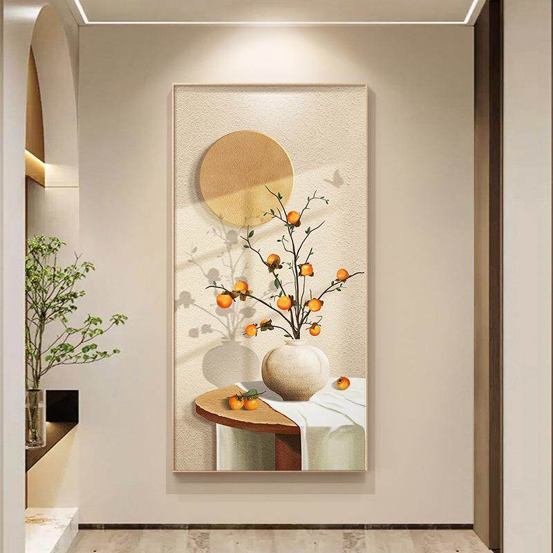 北欧绿植走廊过道墙画 玄关装饰画竖版壁画 小清新向日葵挂画