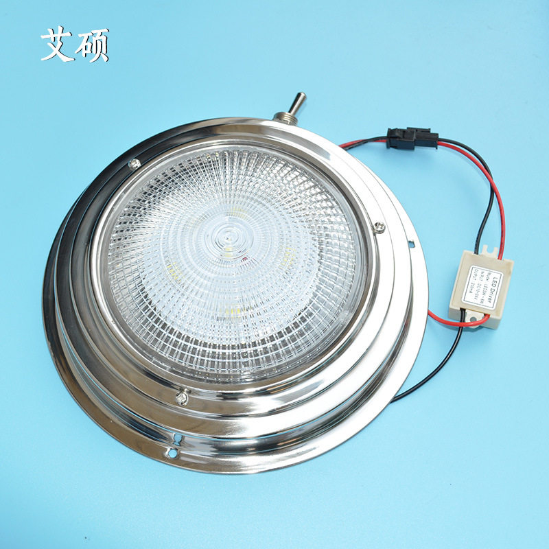 厂家批发圆顶不锈钢船舶用手拨灯钨丝/LED船用五金灯具游艇配件