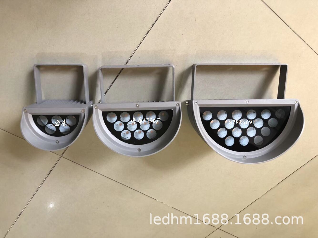 厂家批发私模投光灯外壳  半圆投光灯外壳 新款 5*3瓦及其他瓦数