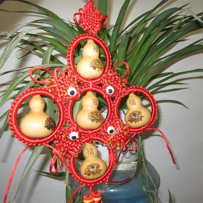 天然手捻葫芦 五福临门 富贵 新年挂饰欢迎选购