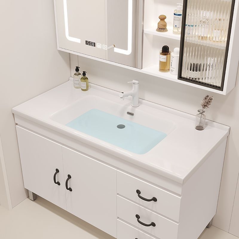 现代浴室柜陶瓷一体盆洗手池洗脸面盆洗漱台落地式