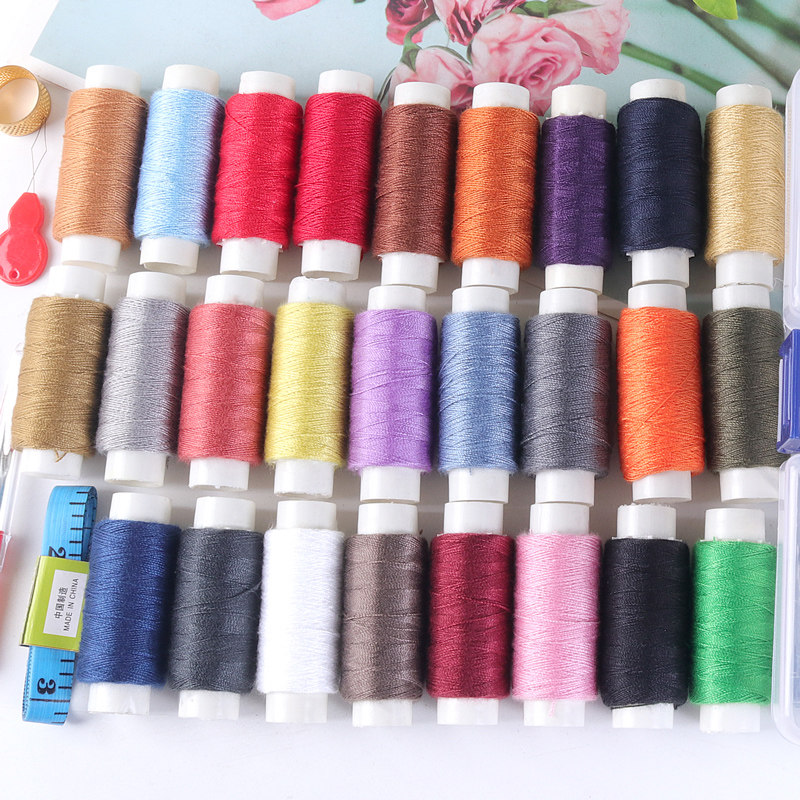 家用手工缝纫线22涤纶线2色针线装环保粗线缝衣线涤纶线