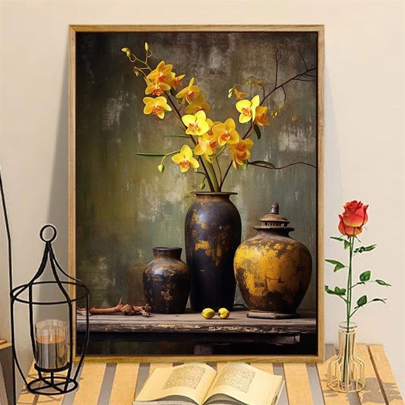 非之语 数字油画卧室装饰画手工涂色油彩画静物卉解压油彩,家居饰品,DIY/数字油画,淘宝优惠券,粉丝福利购,淘宝优惠卷