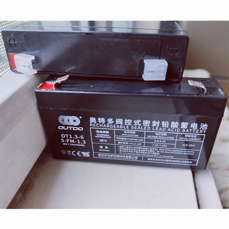 OUTDO奥特多蓄电池 OT1.3-6 3-FM-1.3 6V1.3AH 电子秤 应急灯电池