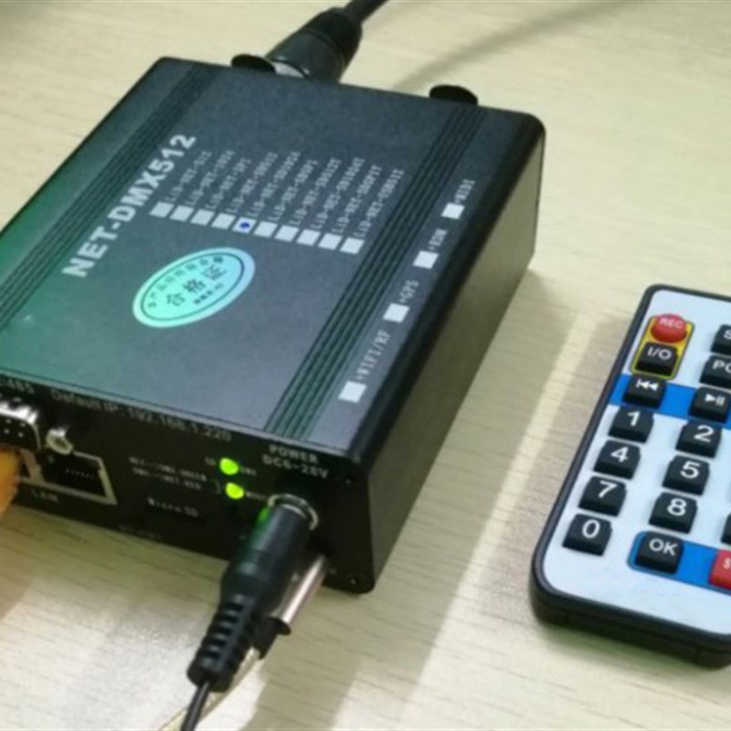 ArtNet SD卡脱机录播512通道1024TCP_UDP_IP互联RS232-485播控