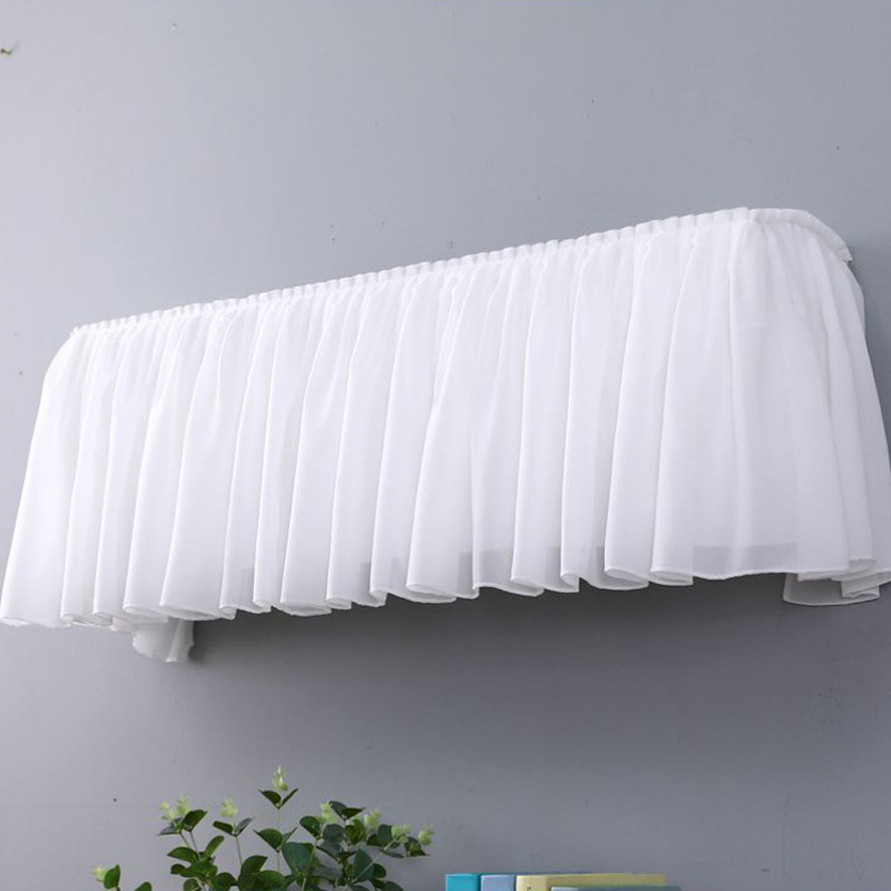 空调防尘罩挂机蕾丝开机不取四季通用防直吹2023新款纯色挡风帘子