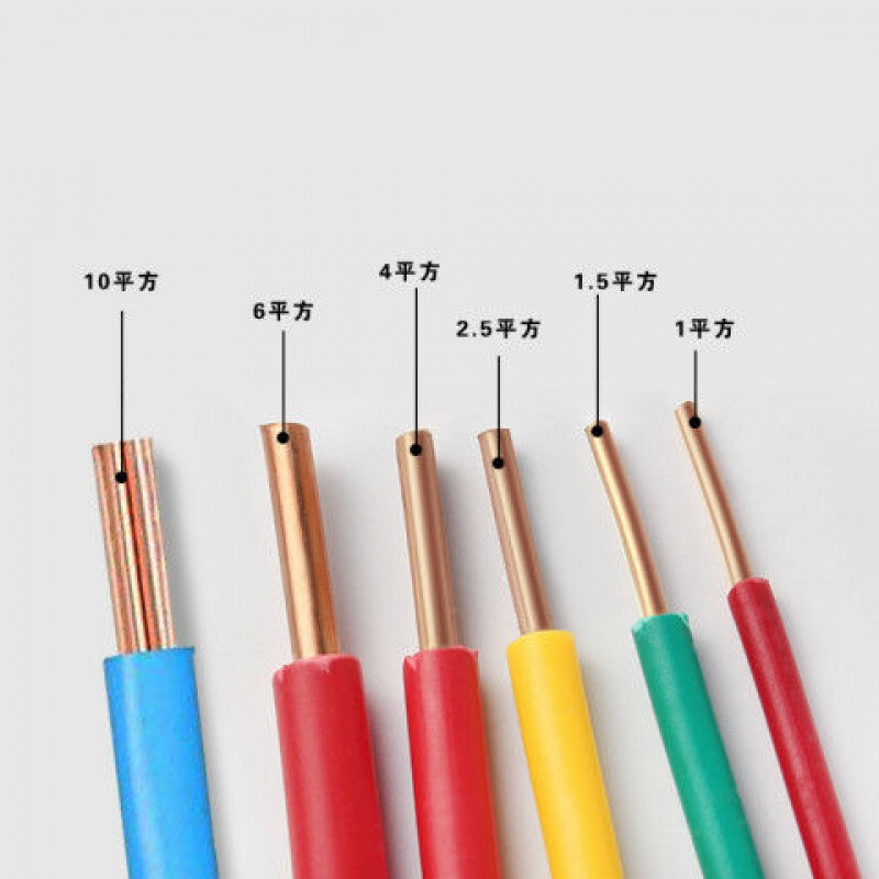 家用电线BV国标铜单4/6/10/16平方铜芯单芯国标接地阻燃电缆线