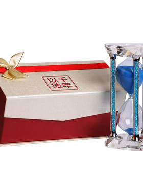 水晶沙漏计时器3060分钟家居欧式客厅现代时间摆件创意个性装饰品