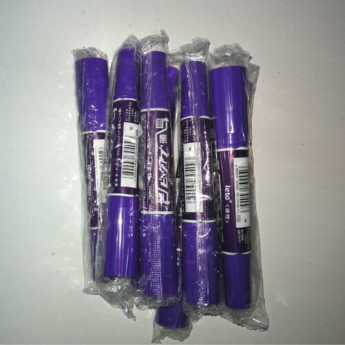 支记号笔油性大头笔防水掉色墨水勾线物流快递黄紫绿粉