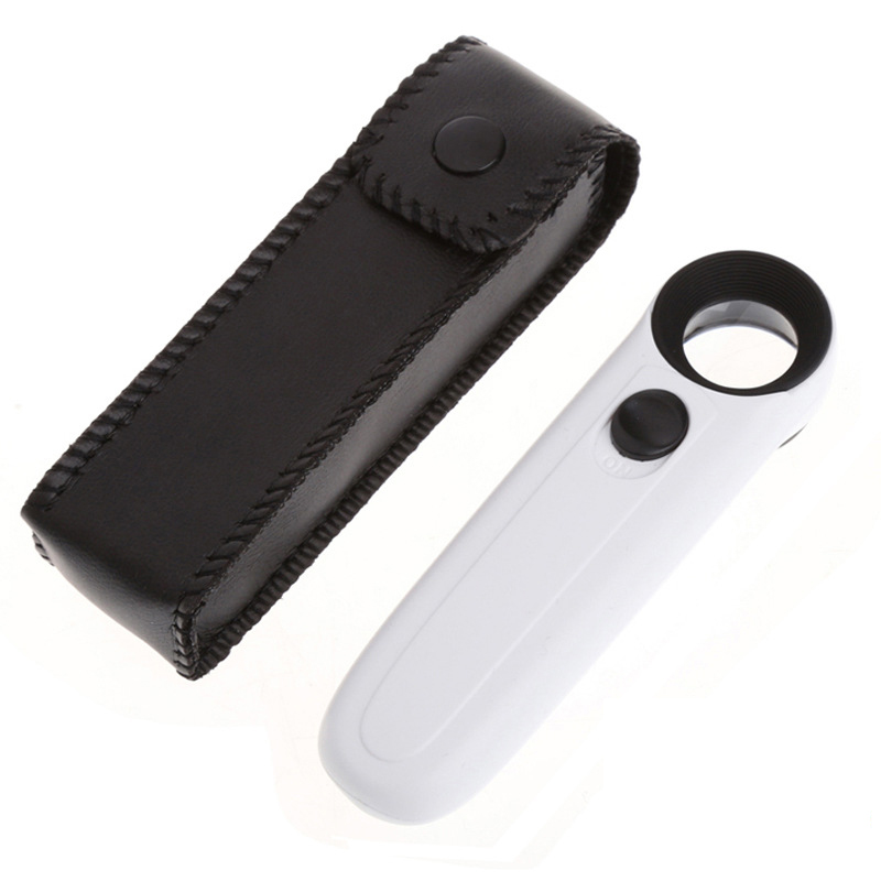 手持式高倍珠宝放大镜带led灯 电子古玩鉴定用高倍放大镜