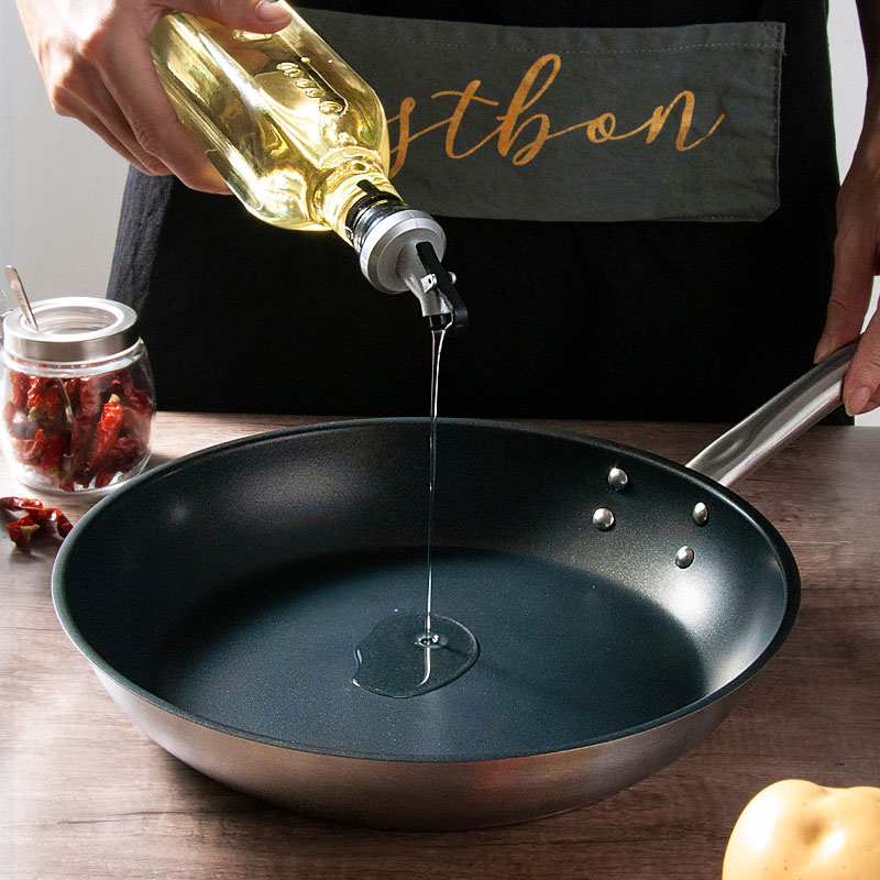 i487ZC304食品级不锈钢奶锅家用平底不粘锅副食早餐套装电磁炉燃