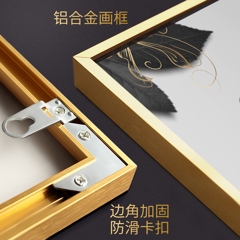 现代简约卧室床头装饰画温馨房间背景墙面壁画玫瑰花婚房横版挂画